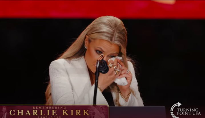 Charlie Kirk's widow forgives his killers at funeral attended by thousands