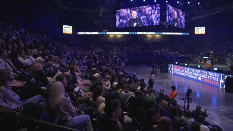 Thousands attend crusade at university where Charlie Kirk killed