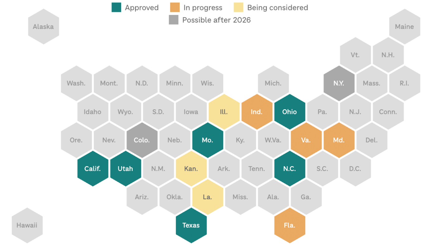 Trump and Republicans head to 2026 with a redistricting edge : NPR