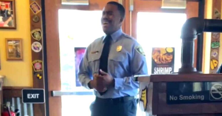 Firefighter Sings National Anthem at Maryland BBQ in Touching Tribute.jpeg