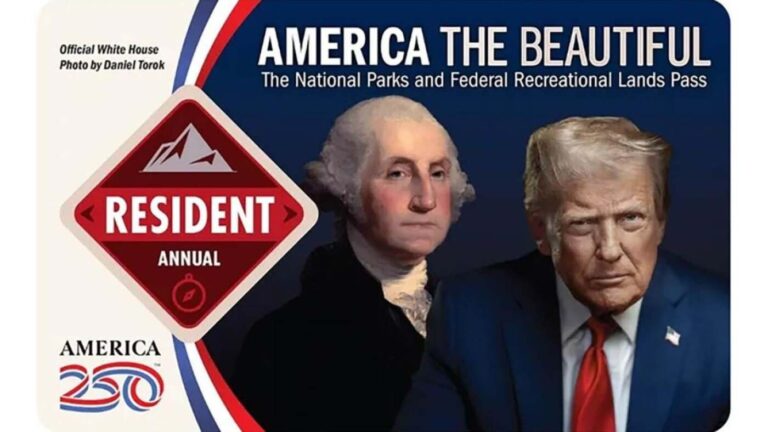 Park Service says passes are void if Trump's photo is covered : NPR