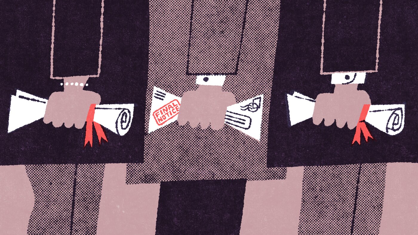 Student loan defaults are up, as borrowers fail to make payments : NPR