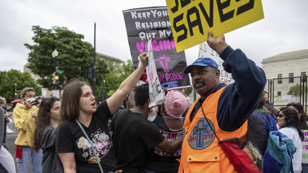 DOJ says Biden unfairly targeted anti-abortion activists : NPR