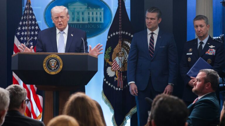 Trump holds press conference on Iran : NPR