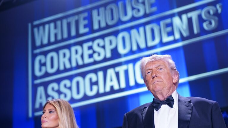 Trump rushed from White House Correspondents’ Dinner after shooting incident : NPR