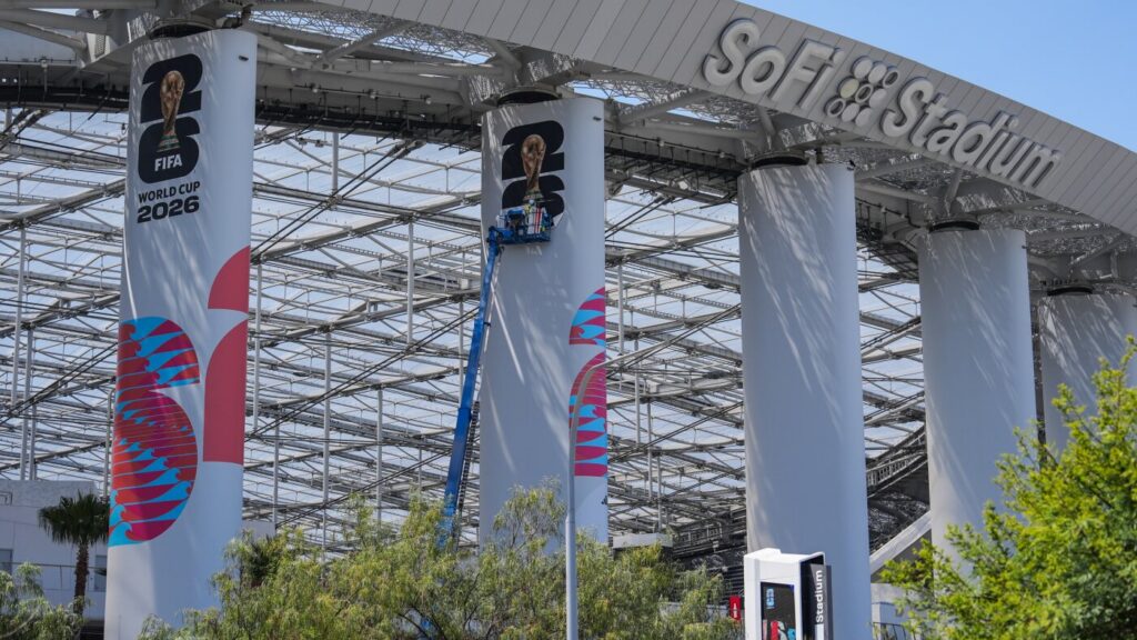 SoFi Stadium Workers Vote to Strike Ahead of US World - New Social Gospel SoFi Stadium workers authorize strike ahead of World Cup : NPR