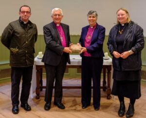 Chelmsford Leaders Receive Historic Stone from Lichfield Cathedral - New Social Gospel Lichfield Cathedral stone gifted to ancient Essex chapel in symbol of shared faith and heritage