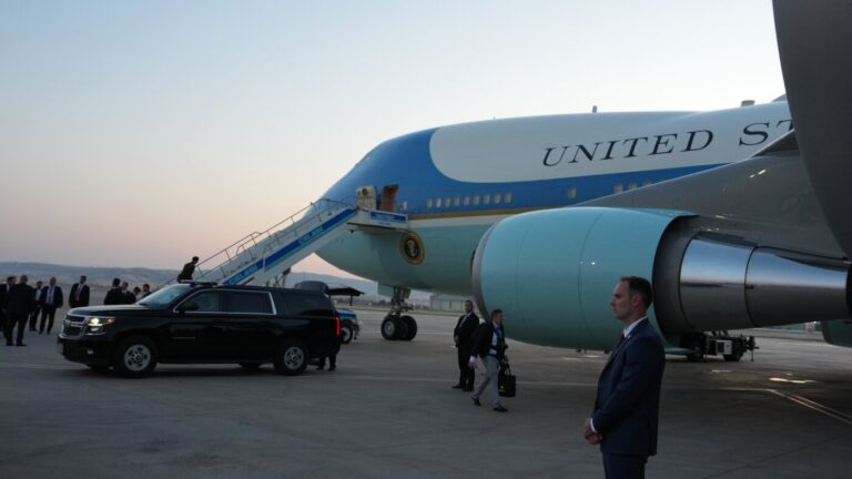 Trump Flies Old Air Force One Amid Security Concerns with - New Social Gospel Trump flies partway home from Turkey in an old Air Force One : NPR
