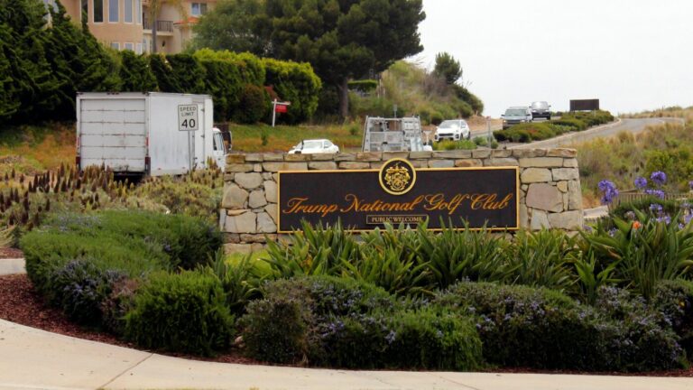 Authorities arrested a man with ammo at Trump golf course near LA : NPR