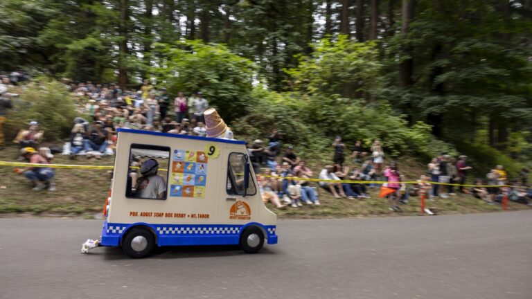 Portland Adult Soap Box Derby combines speed and pageantry : NPR