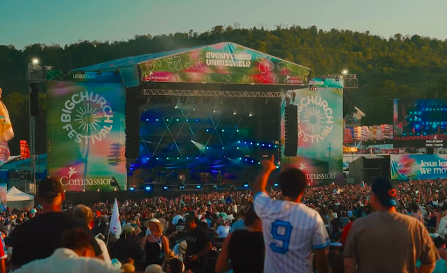 Six injured after sign falls at Christian festival