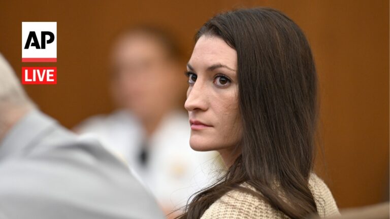 Portrait of a woman with long dark hair looking to the side; AP Live logo in the upper-left corner.