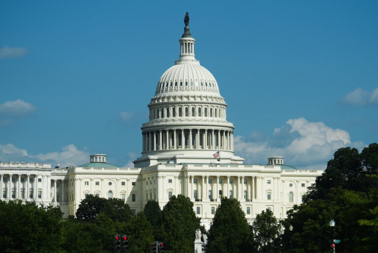 The U.S. Capitol is seen from Pennsylvania Avenue, on Aug. 30, 2026.