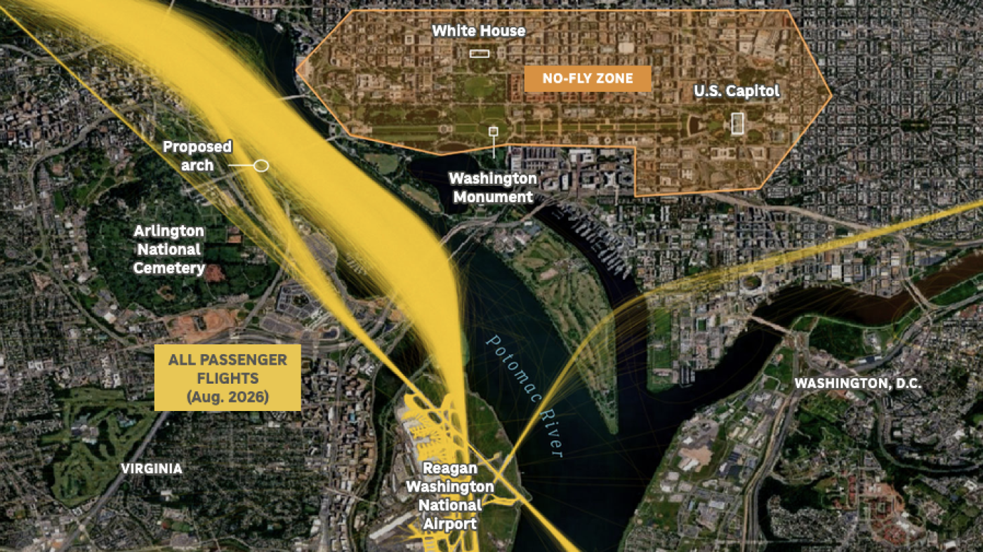 Trump's D.C. arch worries aviation safety experts : NPR