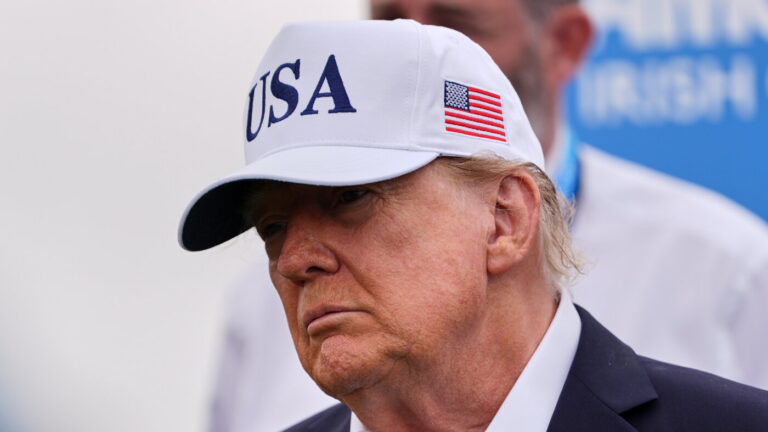 Trump warns against slowing AI but he is not against guardrails : NPR